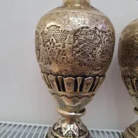 گلدان عتیقه قلم زنی|کلکسیون اشیاء عتیقه|نسیم‌شهر, |دیوار