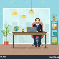 کارمند اداری در زمینه کارتخوان (psp)