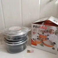 سرویس تفلون 7 پارچه زنبوری و گرانیت|ظروف پختوپز|اقبالیه, |دیوار