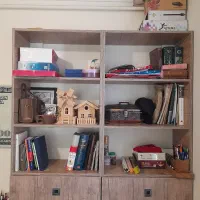 کتابخانه تمام Mdf با دو کشوی ریلی