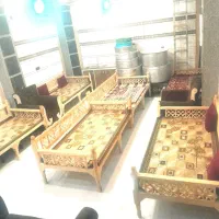 تخت سنتی ۲۰۰ در ۱۰۰ چوب نراد هفت پایه|تخت و سرویس خواب|لیسار, |دیوار