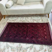 گلیم دست باف پرگره پشمی جاجیم دوزی شده ،شب چله