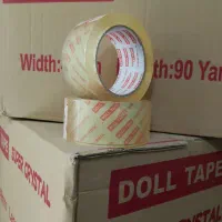 چسب نواری دال تیپ 50 میکرون پهن کریستالی شیشه ای
