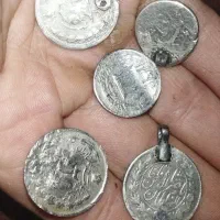 سکه سنگ گلدون نقره عتیقه.