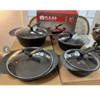 سرویس قابلمه R.S.KA مدل چدن گرانیت ۸ پارچه|ظروف پختوپز|میاندوآب, |دیوار