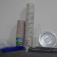 ظروف یکبارمصرف/چاقو کیک/چنگال/لیوان زیرقیمت