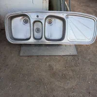 سینک ظرفشویی ۲دانه هر دو تو کارتمیز وسالم|مصالح و تجهیزات ساختمان|مشهد, نیزه|دیوار