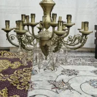 لوستر 8 شاخه دوطبقه برنز