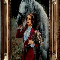 تابلوفرش دستبافت دخترواسب