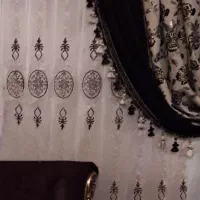 پرده بزرگ سالم و تمیز همراه دو والان درحد نو|پرده، رانر، رومیزی|قم, نیروگاه|دیوار