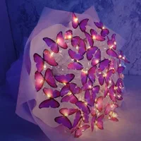دسته گل پروانه ای و رز جاودان|گل مصنوعی|شیراز, ارم|دیوار