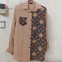 شومیز مانتویی کرپ سایز ۴۶