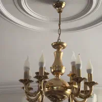 ست لوستر و دیوارکوب های قدیمی سنگین روکش آب طلا|لوستر و چراغ آویز|تهران, اباذر|دیوار