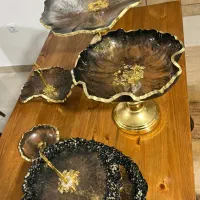 سرویس ۵ پارچه رزین|ظروف سرو و پذیرایی|کلاردشت, |دیوار