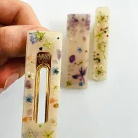 ست گلسر گیره رزینی|زیورآلات و اکسسوری|قم, زند آباد|دیوار