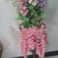 گل با گلدان