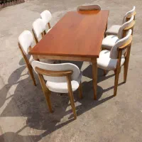 میز صندلی نهارخوری مینیمال با چوب نرادبه تعداد