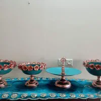 ظروف پذیرایی گل مسی رنگ ثابت