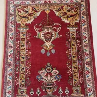 فرش تمام ابریشم 80در60قم  70رج نقشه آویز