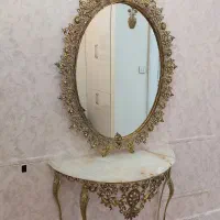 آینه و کنسول برنز اصل|بوفه، ویترین، کنسول|کرمانشاه, |دیوار