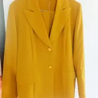 کت شلوار خردلی رنگ