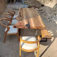 نهارخوری روستیک گردو 8 نفره