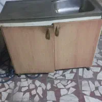 کابیت فلزی ۱۲۰ و ۸۰ سانتی با سینک ۸۰