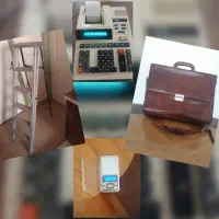 کیف اداری چرمی ، ماشین حساب ، ترازو گرمی ، نردبان