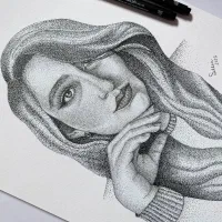 پرتره خاص با تکنیک ترام|تابلو، نقاشی، عکس|قم, سالاریه|دیوار