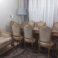 مبل و.میز ناهارخوری استیل در حد نو