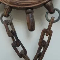 ساعت دیواری چوبی طرح لنگر