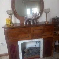 کنسول  چوبی شومینه دار باسیستم صوتی  وبار