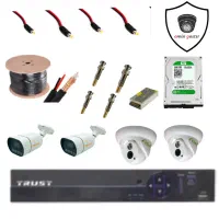 پک اقتصادی دوربین مداربسته با میکروفن و ضبط صدا