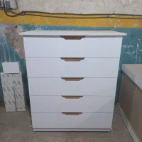 دراور 5کشو.mdf سفید صابونی.دستگیره مخفی