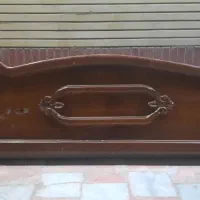 فروش تخت دو نفره تمام چوب قهوه ای