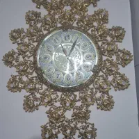 ساعت دیواری سالم.برنز.طرح گل رز.