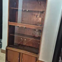 کمد کتابخانه چوب شیشه دار وقفل دار اداری
