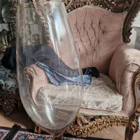 تنگ گلدان شیشه ای بزرگ‌