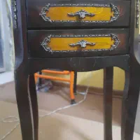 میز تلفن قدیمی چوبی