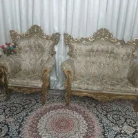 مبل استیل همراهه میزش وعسلی هاش