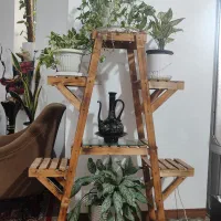 شلف ایستاده گل چوبی