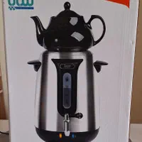 سماوربرقی استیل به همراه قوری