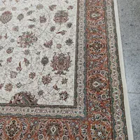2تخته فرش 9متری افشان  زمینه کرم حاشیه گلبهی