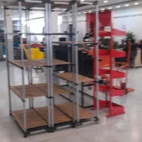 قفسه /سفید قرمز ونارنجی سورمه ای