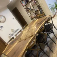 تولید میز نهار خوری چوب گردو میز روستیک|میز و صندلی غذاخوری|چهاردانگه (تهران), |دیوار
