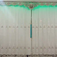 ۶متر  پرده ی تور حریر بایالان وقاب