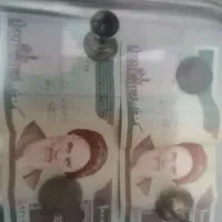 مقداری سکه شاهی واسکناس