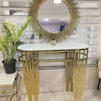 آیینه و کنسول استیل فلزی پایه آبشاری خورشیدی