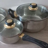 قابلمه و ماهیتابه وشیرجوش تمام استیل