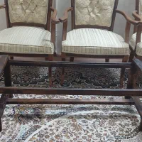 میز جلومبلی وقرقره چوبی روسی گلدان چوبی|مبلمان خانگی و میز عسلی|تهران, امام زاده عبدالله|دیوار
